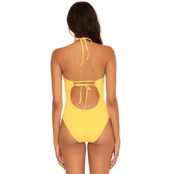 Becca Candice Multi Way One Piece Swimsuit Removeable Soft Cups Yellow Size Sma - Picture 3 of 8